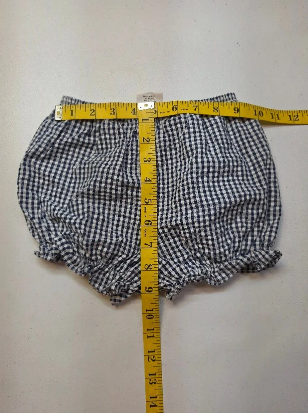 Navy Gingham & Gray Ruffle Girls Toddler Shorts Bloomers Lot Of 2